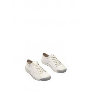 NEW SOFTINOS women's cool leather lace-up sneaker in white